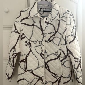 Ralph Lauren women’s S white equestrian bits light jacket coat NWOT